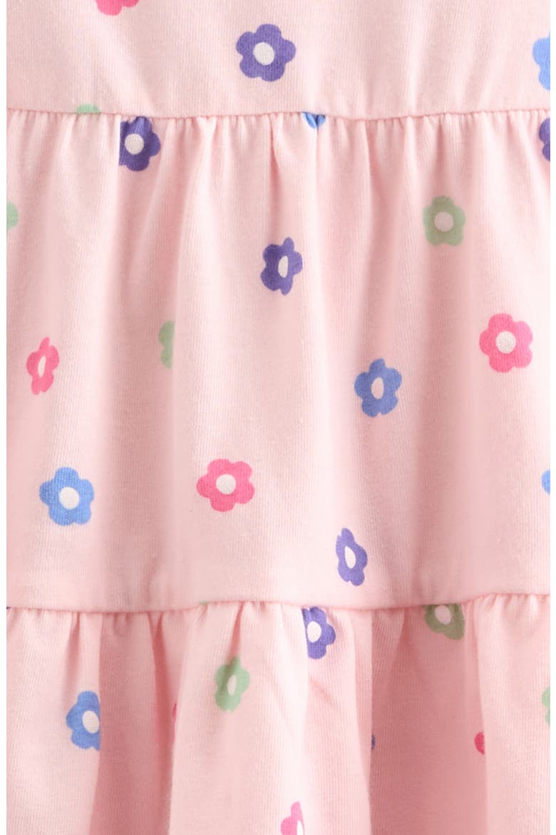 Floral Print Tiered Dress & Shorts Set, Alternate, color, PINK BALM MULTI DAISIES
