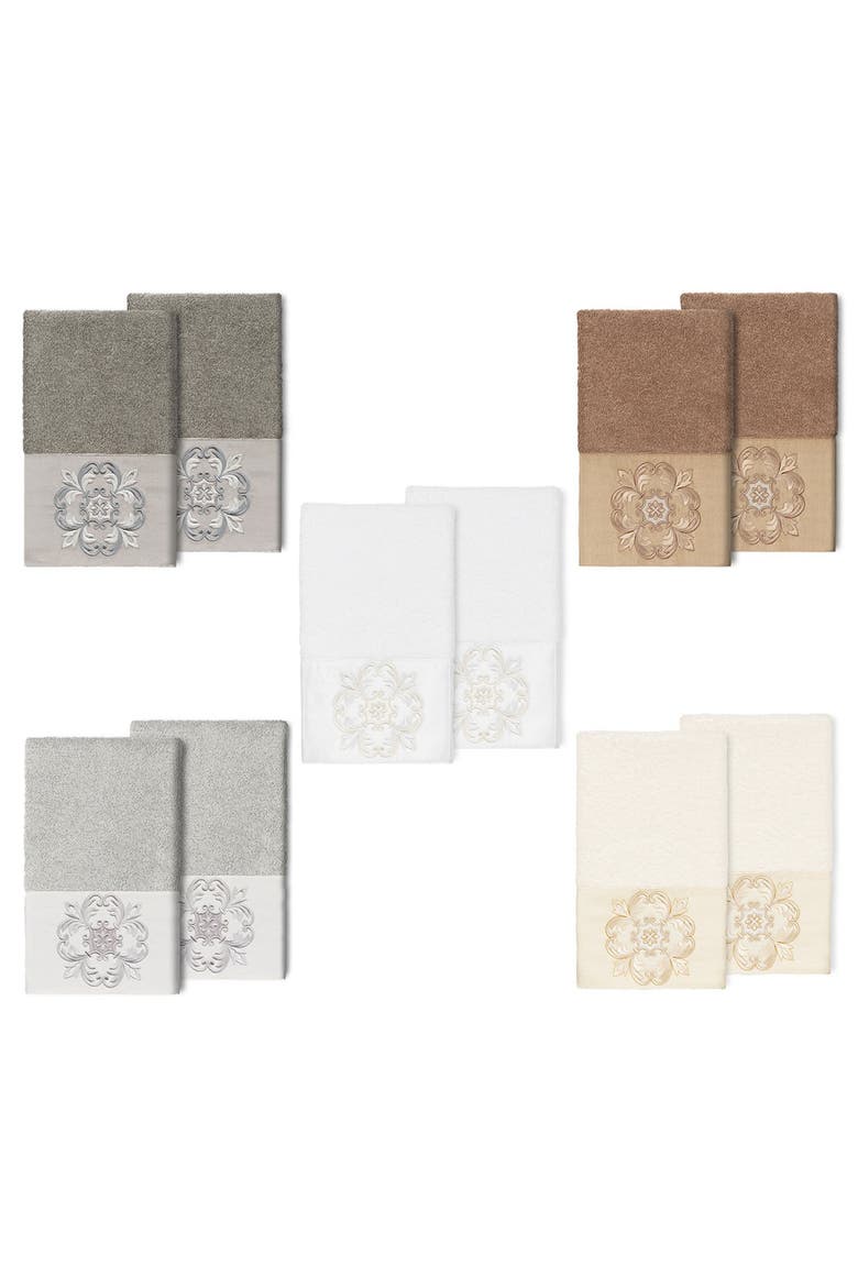 Alyssa Embellished Hand Towel - Set of 2 - Latte, Alternate, color, LATTE