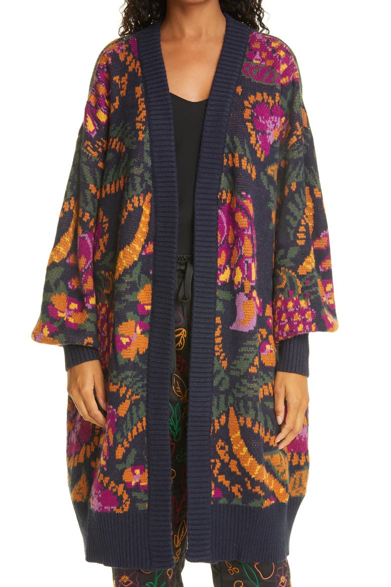 Brazil Open Front Cardigan, Main, color, BLACK