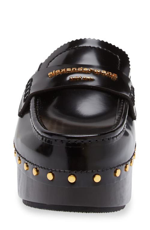 Alexander Wang Carter Platform Loafer Mule In Black