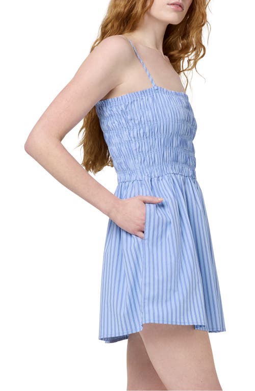 Florence By Mills Stripe Smocked Bodice Cotton Blend Mini Sundress In Wind C Stripe