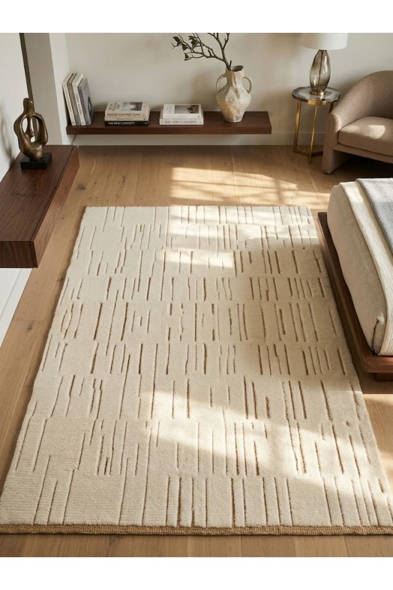 Narita Wool and Jute Rug, Alternate, color, Ivory