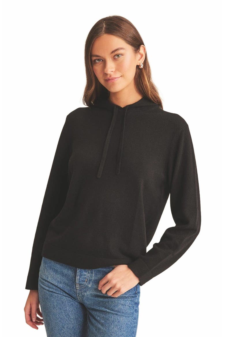 Off-Duty Cashmere Hoodie, Alternate, color, Black
