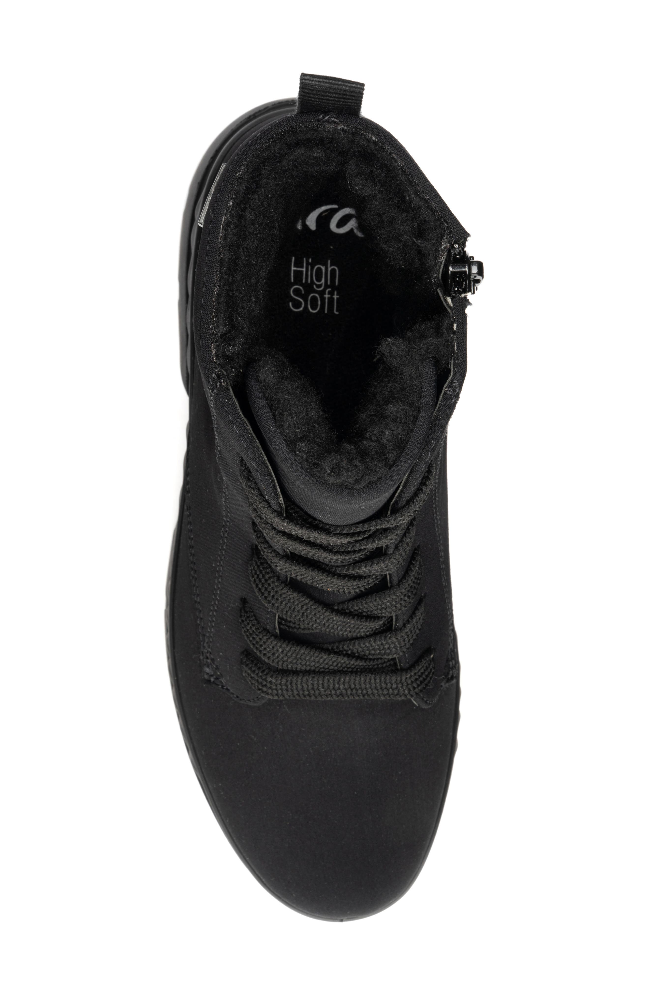ara Montivale Waterproof Lace-Up Boot, Alternate, color, Black