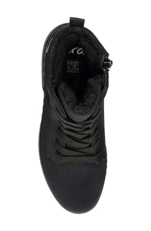 Ara Montivale Waterproof Lace-up Boot In Black