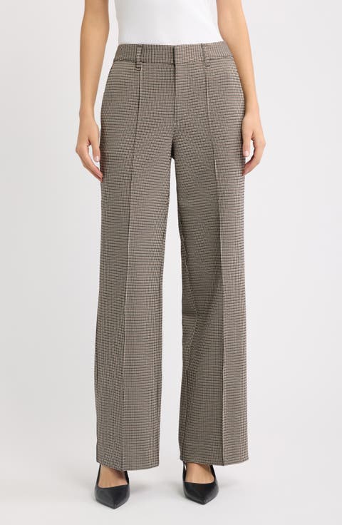 Farrah Ponte Jacquard Wide Leg Trousers