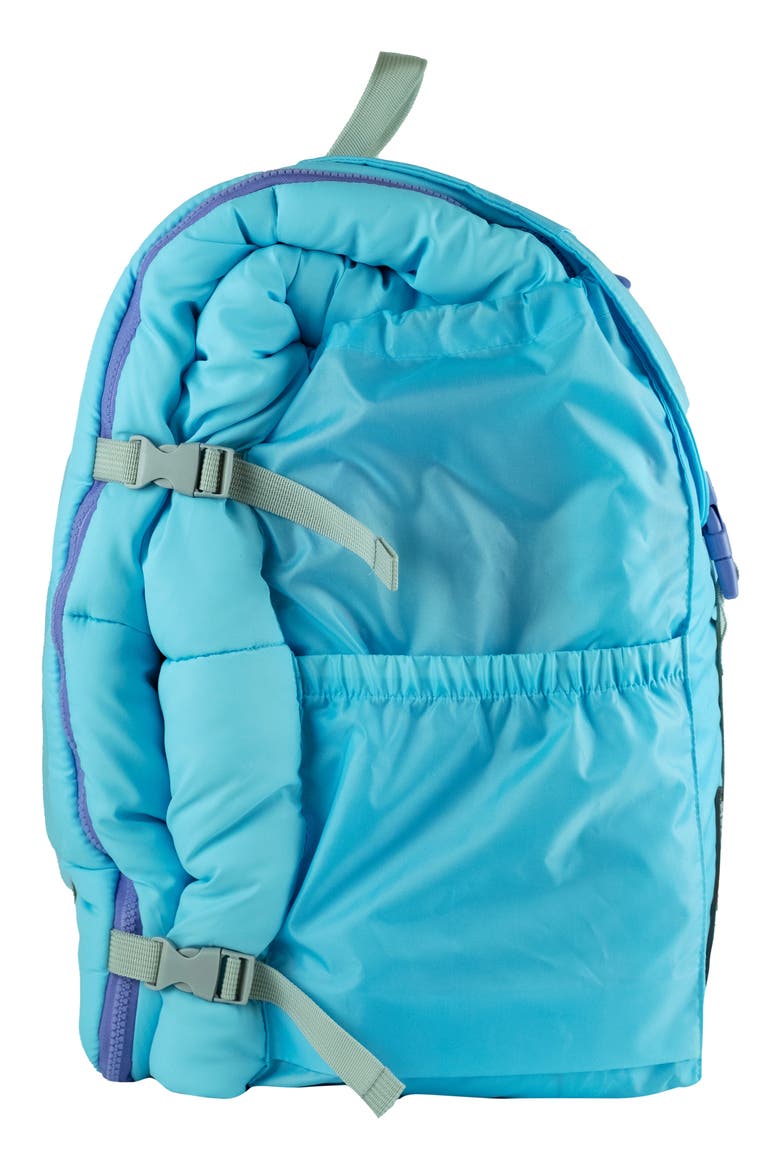 Kids' Sleep-n-Pack Faux Shearling Lined Sleeping Bag Backpack, Alternate, color, CLEARWATER