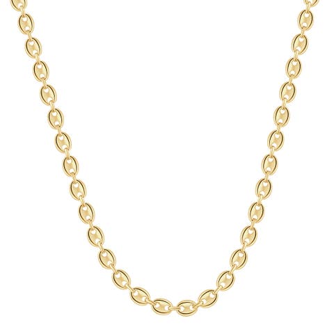 14k Gold Mariner Women's 24" Chain Necklace 22 Grams 7mm Thick
