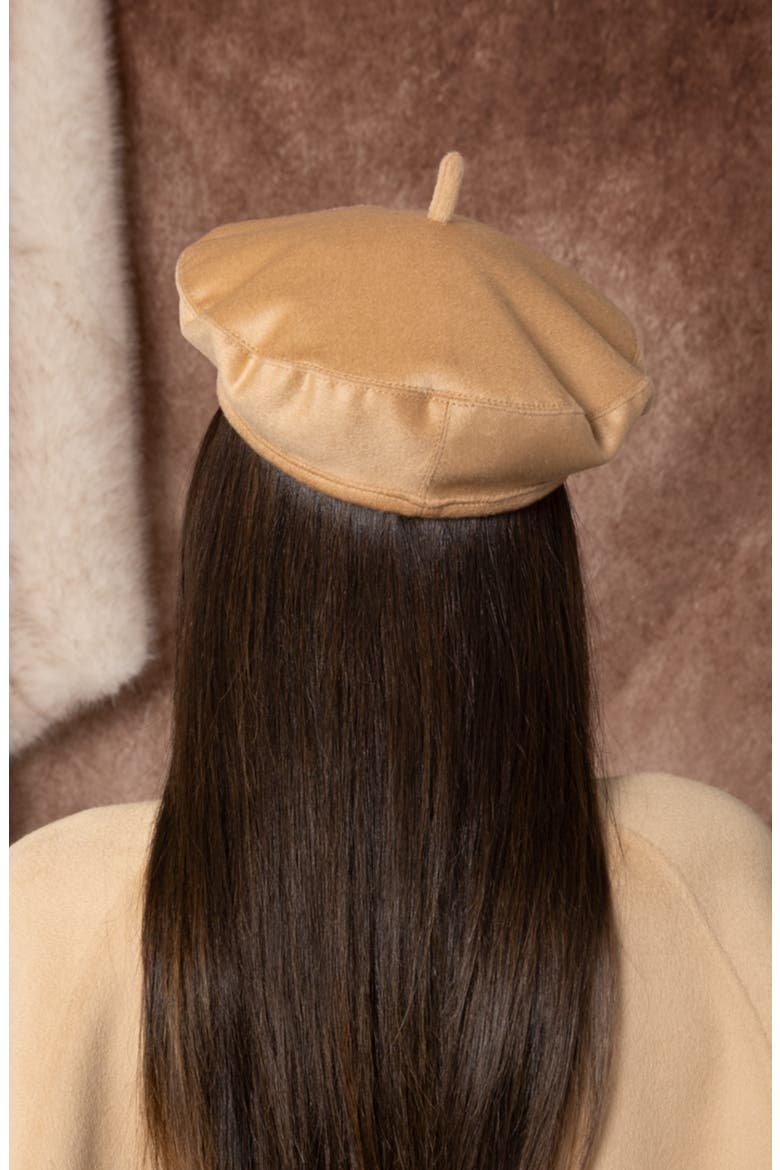 Carter Cashmere Beret, Alternate, color, CAMEL
