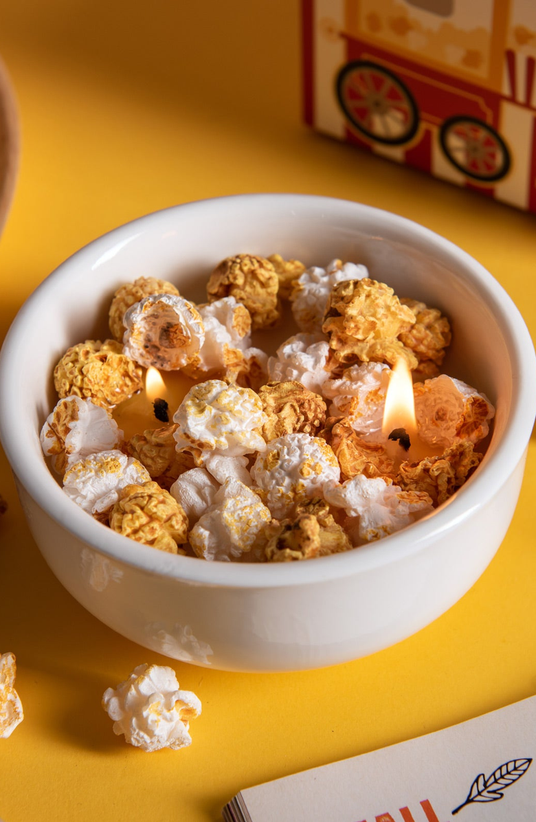 Southlake gifts Popcorn Aromatherapy Scented Candle, Alternate, color, Buttery Yellow Popcorn