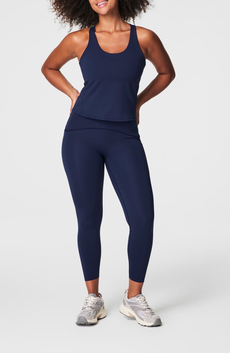 SPANX<sup>®</sup> Get Moving Contour Crossback Shelf Tank, Alternate, color, Timeless Navy