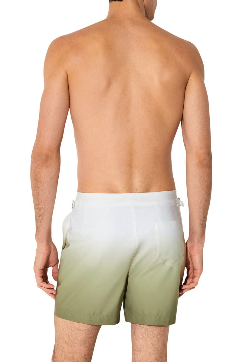 Reiss Amore Ombré Side Adjuster Swim Trunks, Alternate, color, Soft Sage Green