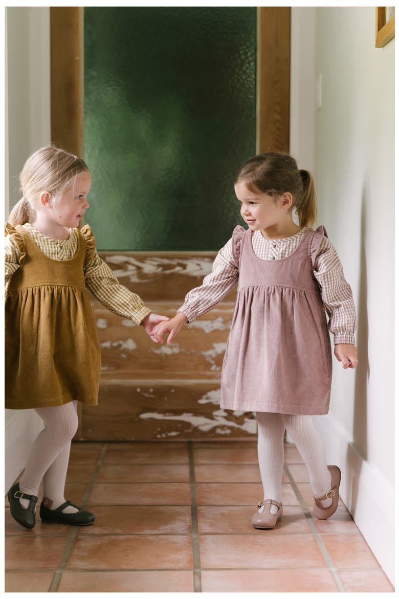 Organic Cotton Corduroy Pinafore Dress, Alternate, color, THISTLE