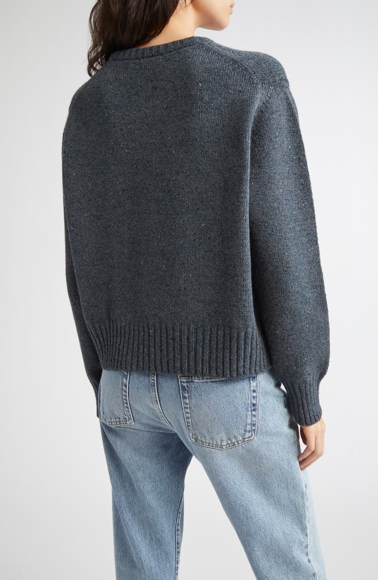 Johnstons of Elgin Relaxed Fit Cashmere Donegal Sweater, Alternate, color, Storm Donegal