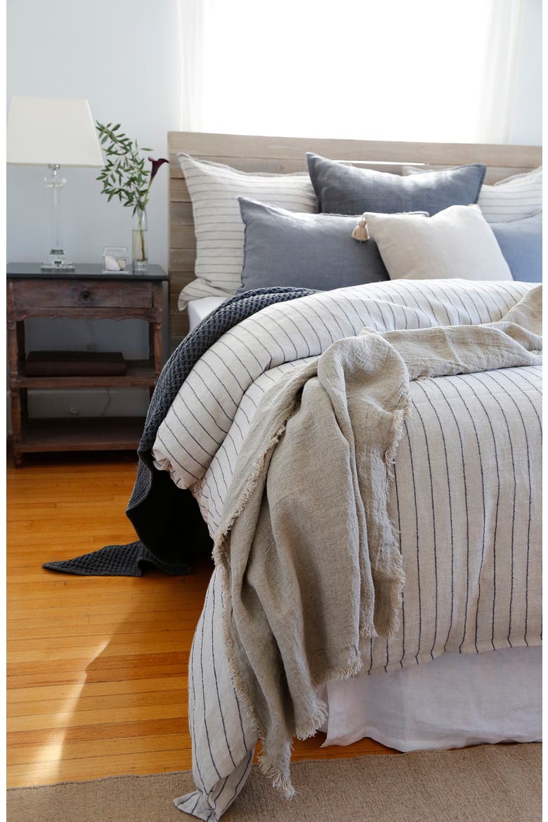 Laurel Oversized Linen Throw Blanket, Alternate, color, PALE OLIVE