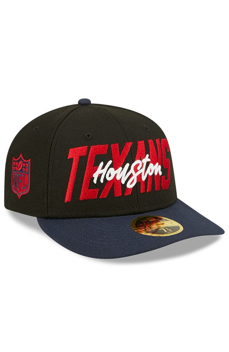 New Era Men's New Era Black/Navy Houston Texans 2022 NFL Draft Low Profile 59FIFTY Fitted Hat, Alternate, color,