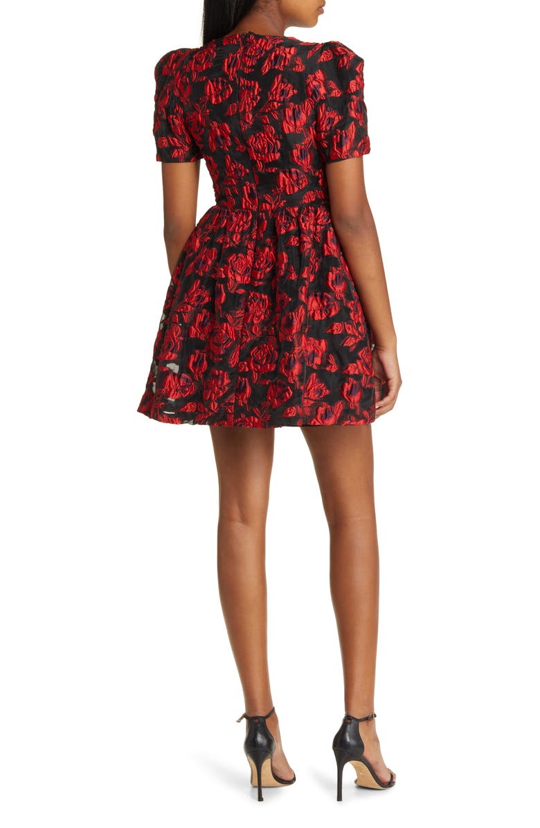 Black Halo Chadwick Floral A-Line Dress, Alternate, color,