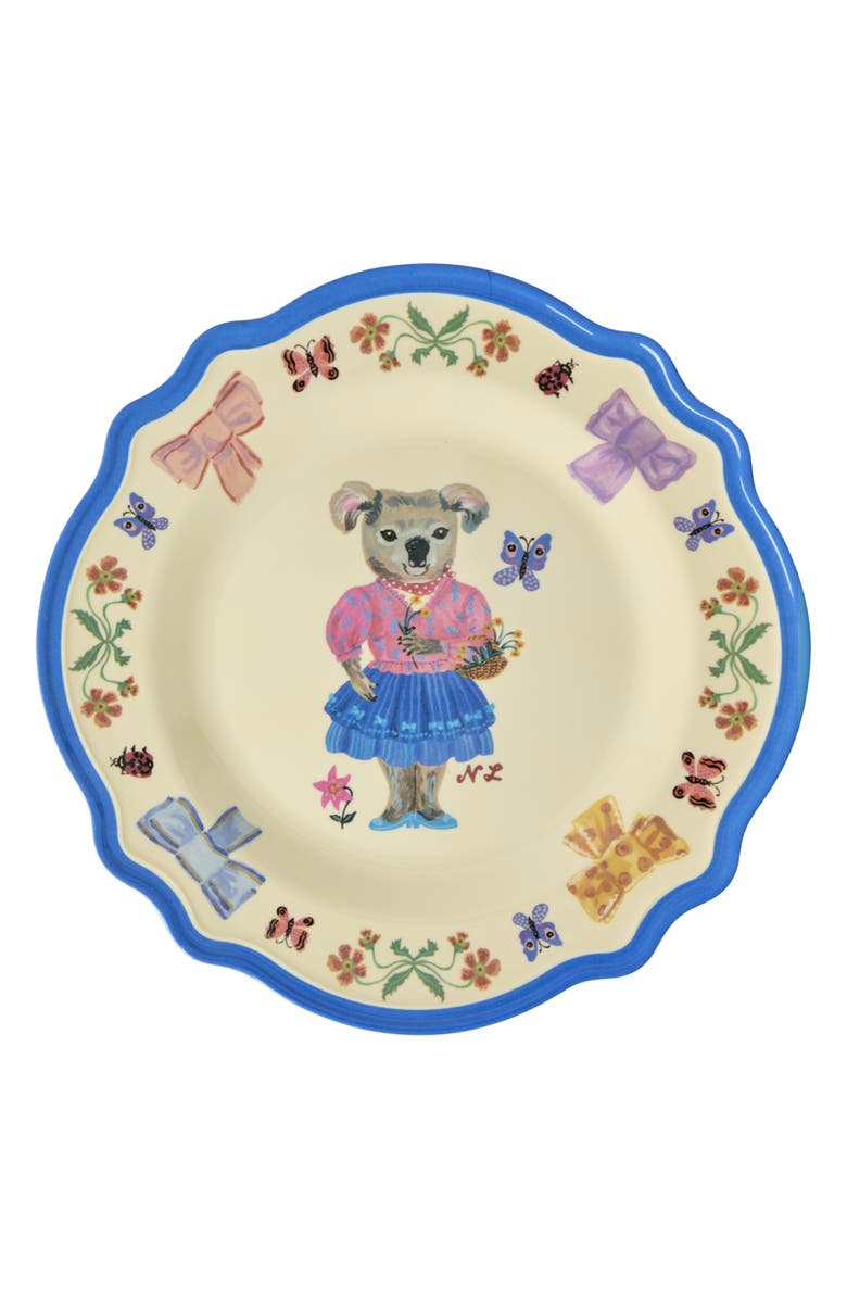 Rice by Rice x Nathalie Lété Set of 2 Melamine Dinner Plates, Main, color, 