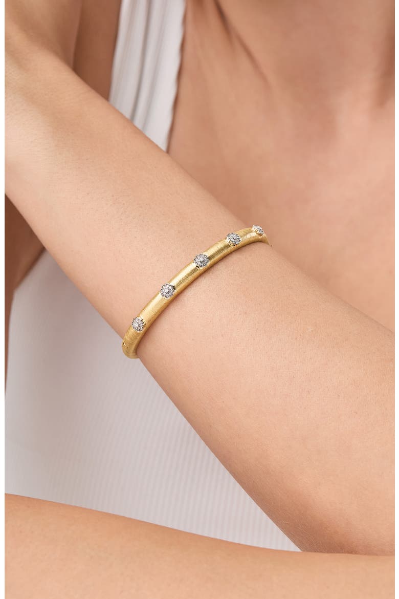18K Gold El Mar Diamond Bangle Bracelet, Alternate, color, 18K GOLD