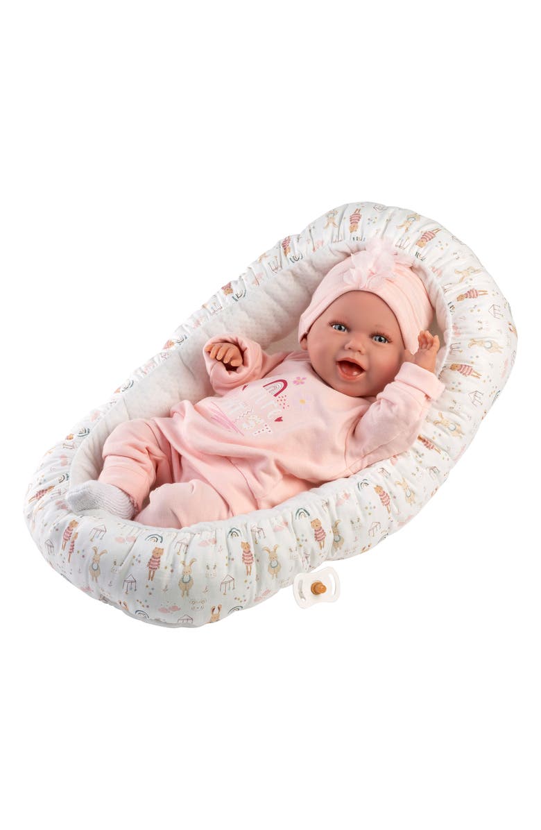 Llorens Mimi 16.5-Inch Articulated Soft Body Baby Doll, Main, color,