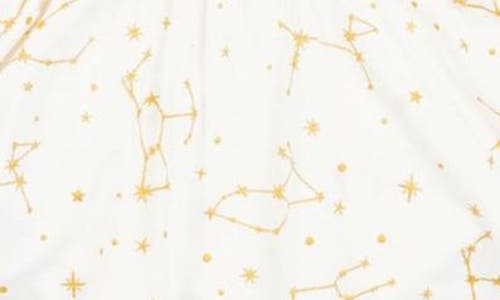 Kyte Baby Cloud Constellation Twirl Long Sleeve Skirted Bodysuit In Multi