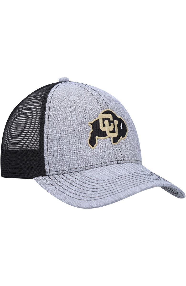 AHEAD Men's Ahead Charcoal/Black Colorado Buffaloes Brant Trucker Adjustable Hat, Alternate, color, 