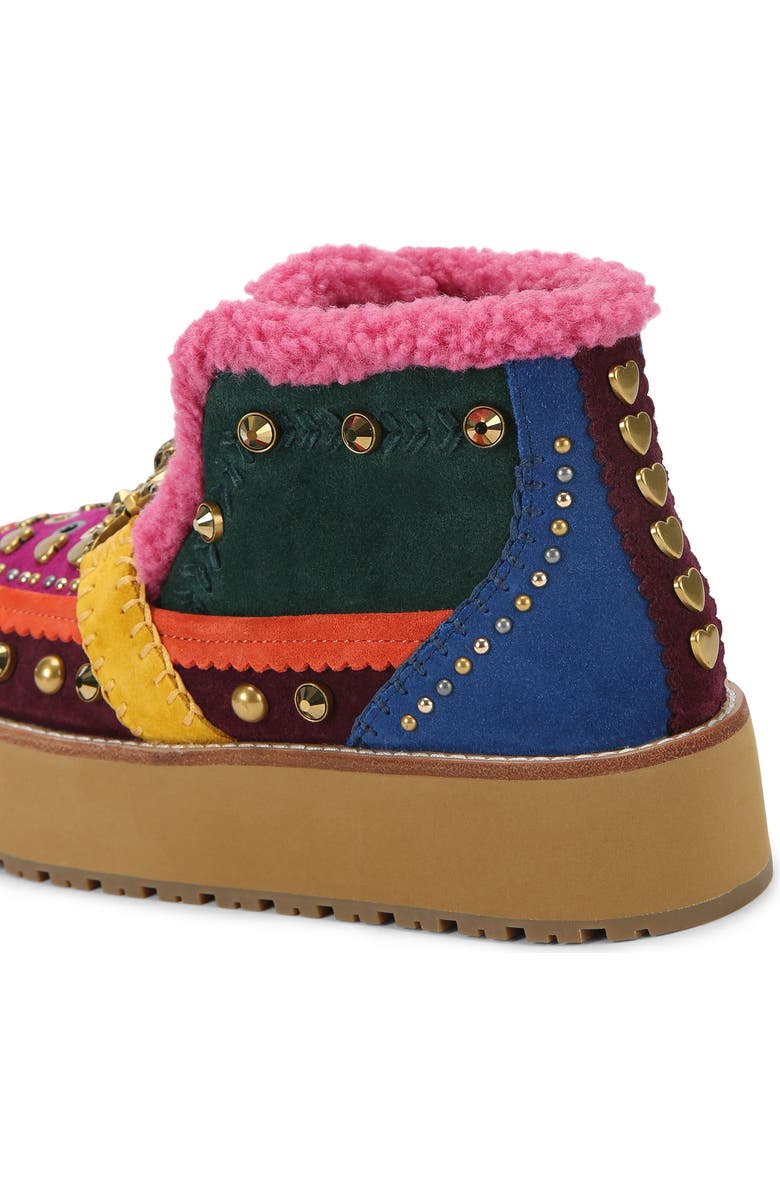 Kurt Geiger London Mansion Cozy Faux Shearling Bootie, Alternate, color, Pink Multi