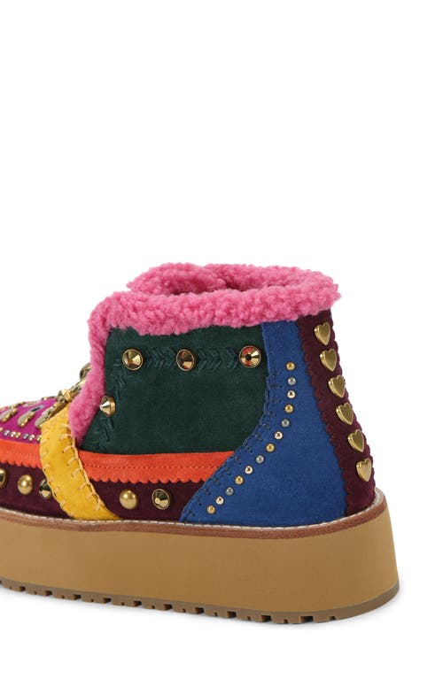 Kurt Geiger London Mansion Cozy Faux Shearling Bootie In Multi
