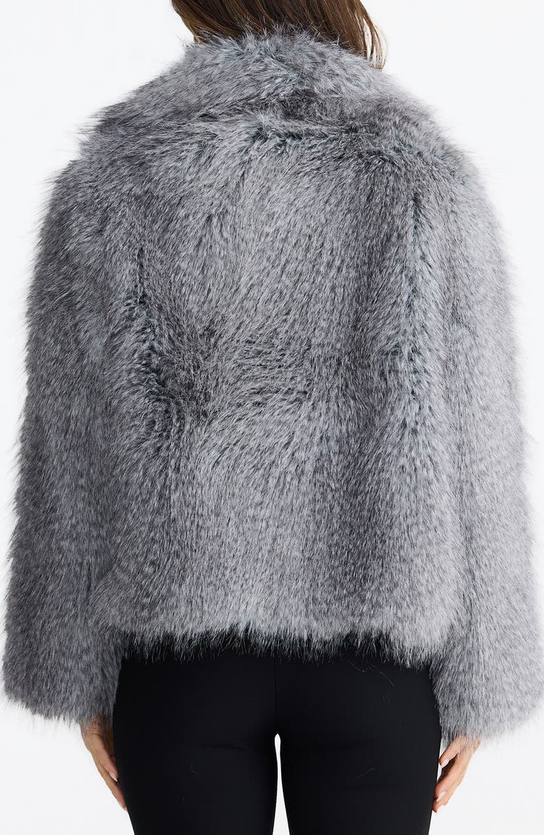 Brave+True Bertoli Faux Fur Jacket, Alternate, color, Grey Speckle