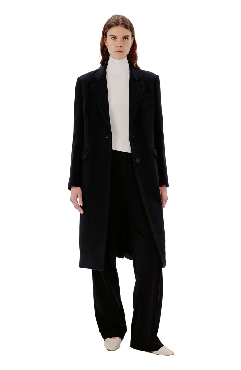 Another Tomorrow TAILORED COAT, Alternate, color, Black