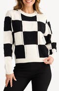 Brave+True Heart of Hearts Checkerboard Sweater