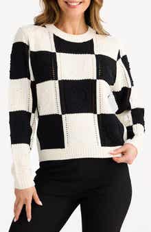 Brave+True Heart of Hearts Checkerboard Sweater