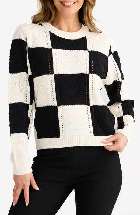 Brave+True Heart of Hearts Checkerboard Sweater