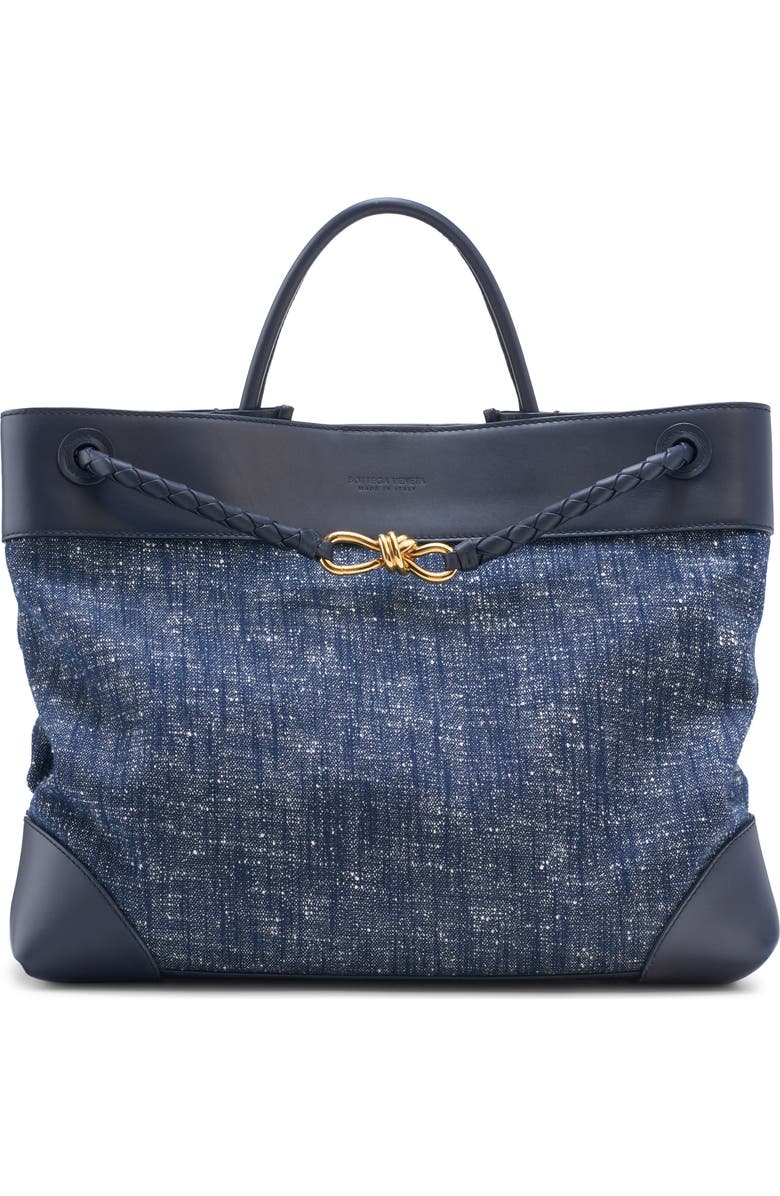 Bottega Veneta Large Andiamo Bouclé & Leather Tote, Main, color,