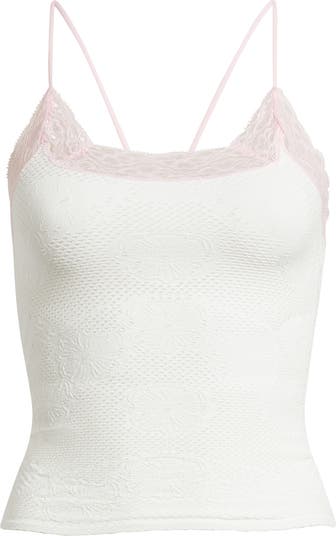 Jules Lace Trim Seamless Crop Camisole