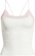 Free People Jules Lace Trim Seamless Crop Camisole