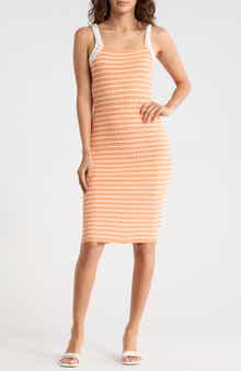 Madden Girl Stripe Ribbed Body-Con Dress