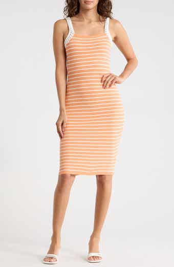 Stripe Ribbed Body-Con Dress