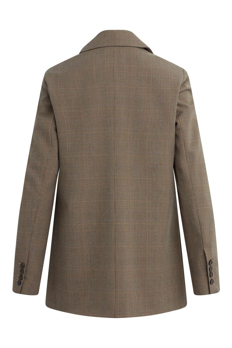 The Favorite Oversized Plaid Blazer, Alternate, color, JAVA PLAID