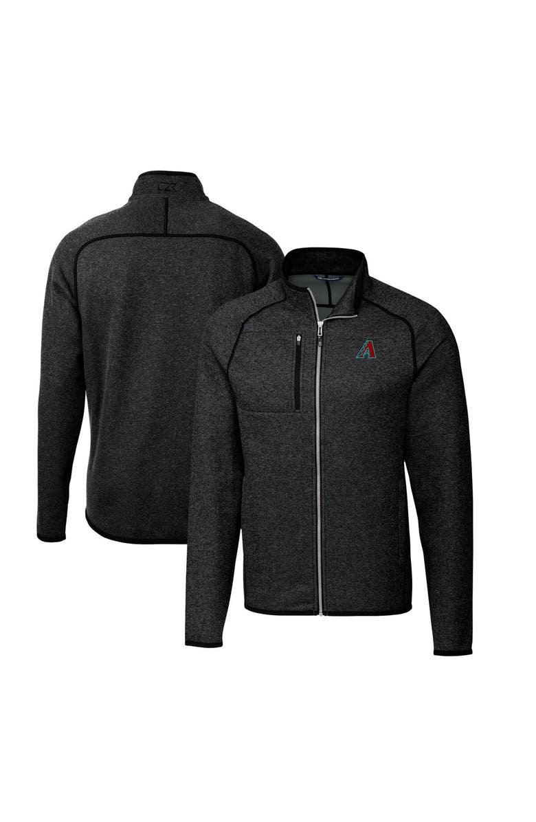Cutter & Buck Men's Cutter & Buck  Heather Charcoal Arizona Diamondbacks Mainsail Full-Zip Jacket, Main, color, 