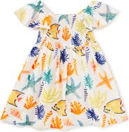 Tea Collection Flutter Sleeve Smocked Dress