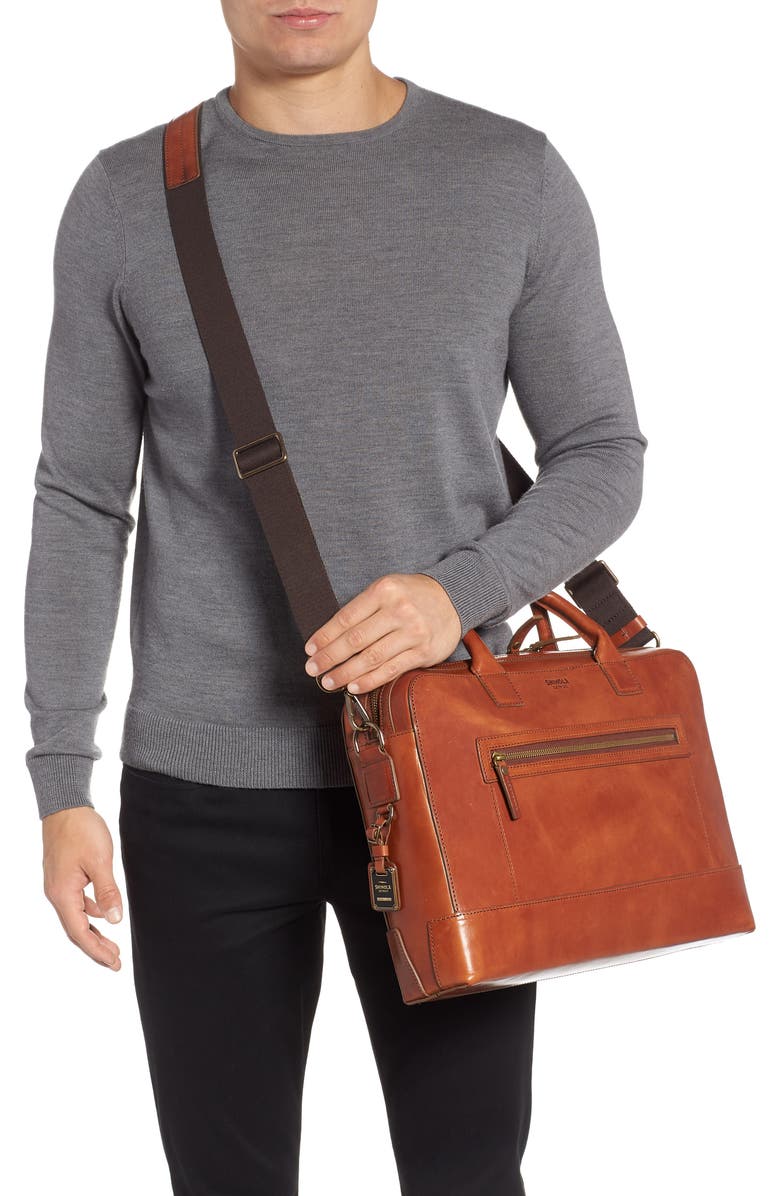 Shinola Harness Bedrock Leather Briefcase, Alternate, color,