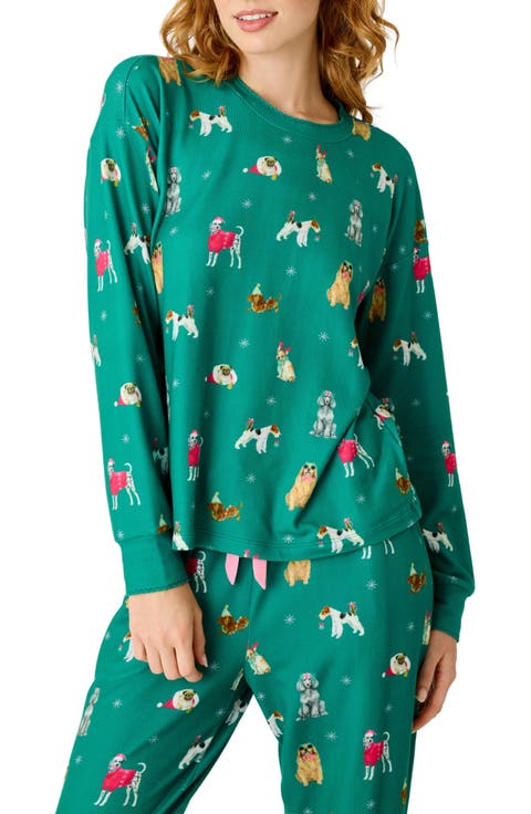 Happy Pawlidays Long Sleeve Sleep Top
