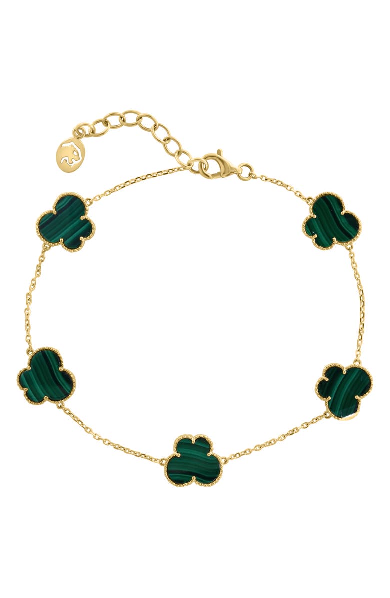 EFFY Malachite Floral Bracelet, Main, color, 