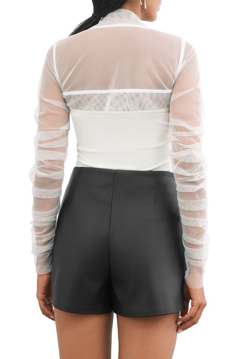 Madison Sheer Mesh Bolero, Alternate, color, OFF WHITE