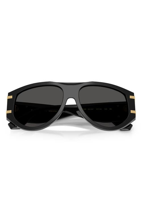 Dolce & Gabbana Dolce&gabbana 56mm Pilot Sunglasses In Black