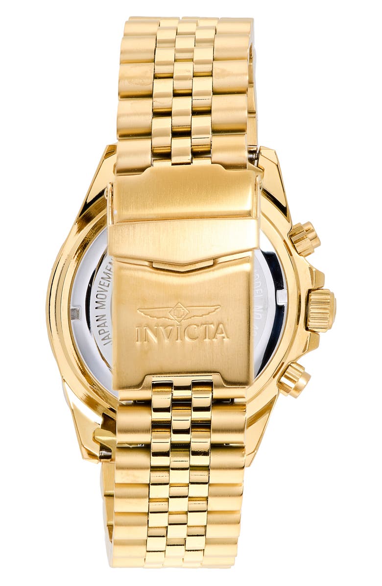 INVICTA Pro Diver Bracelet Strap Chronograph Watch, 43mm, Alternate, color, Gold