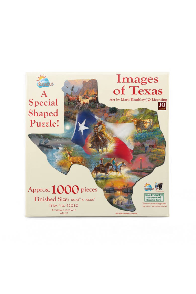 Images of Texas 1000 piece Jigsaw Puzzle for Adults Special Shape, Alternate, color, Multicolor