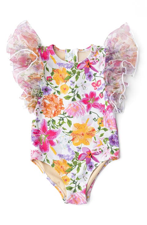 Summer Gardens Ruffle One-Piece Swimsuit