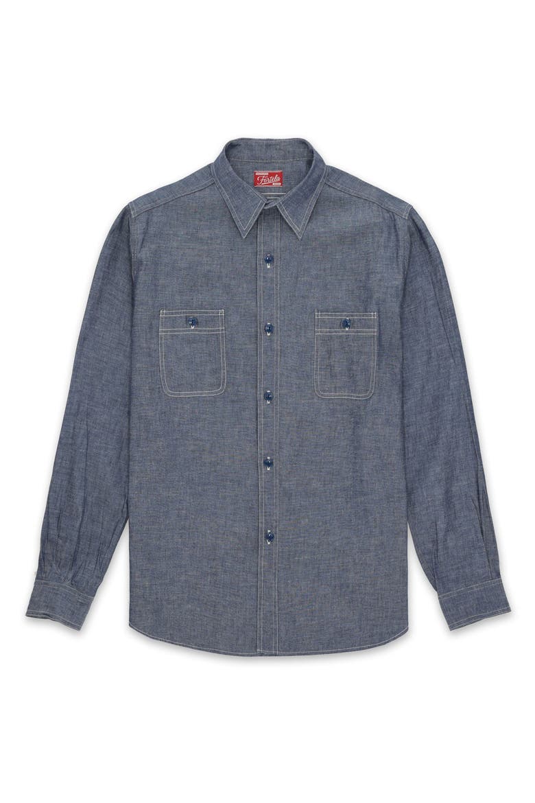 Otero Chambray Shirt, Main, color, BLUE